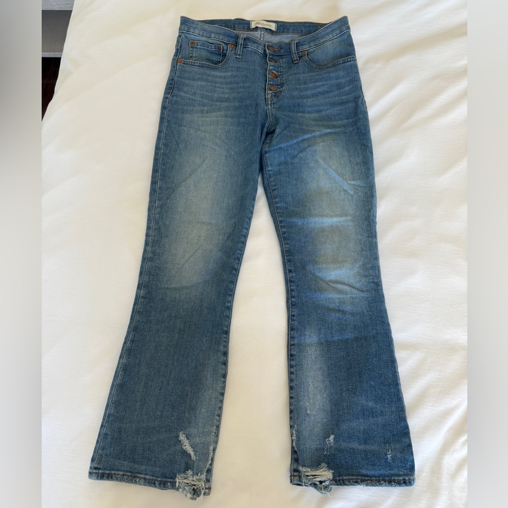Madewell Cali Demi-Boot Jeans with Distressed Hem